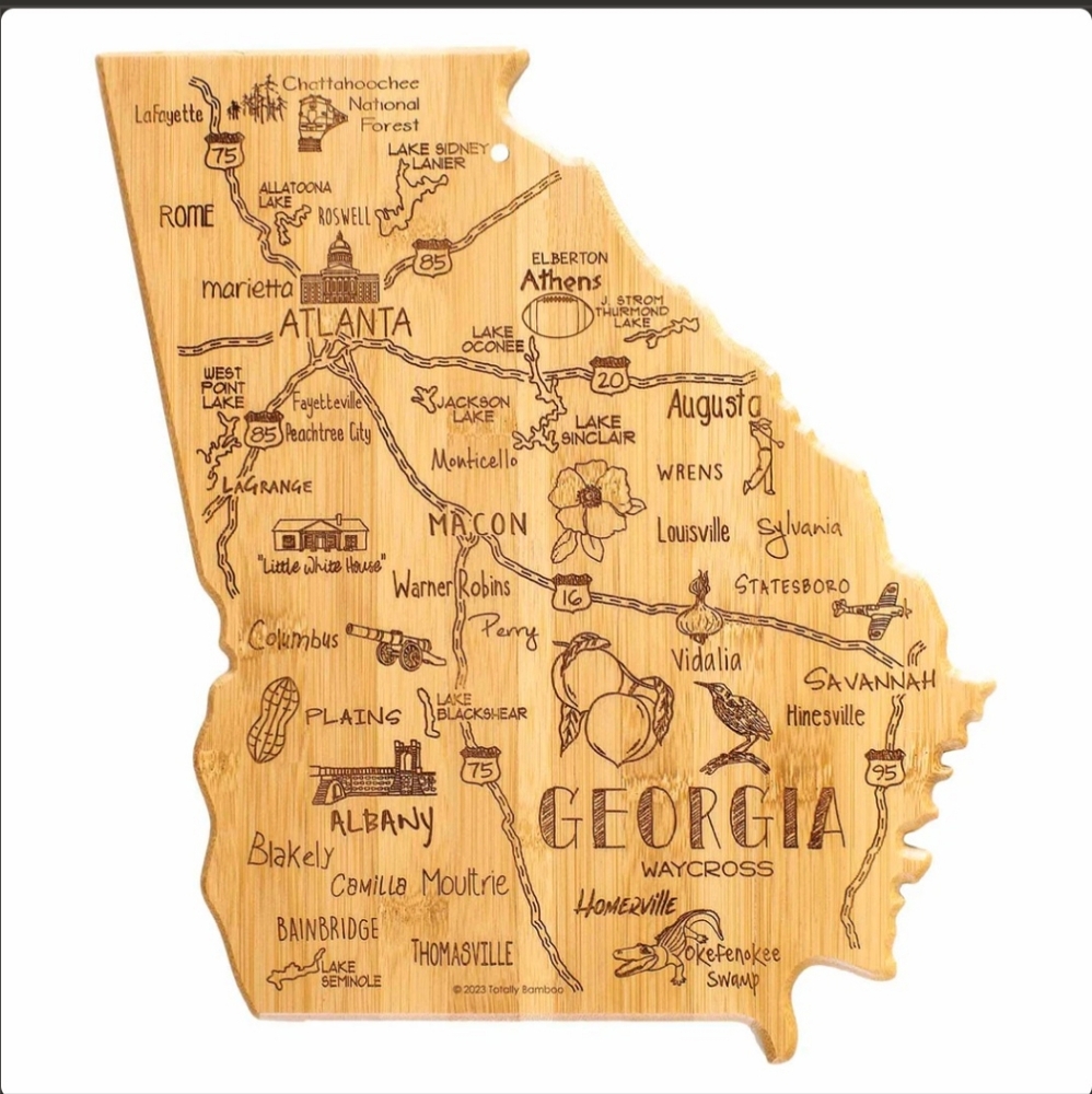 Georgia State Shaped Costco Cutting Board